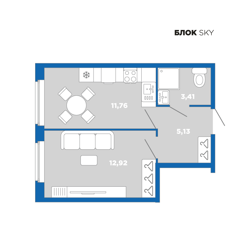 1-комнатные апартаменты в ЖК Like