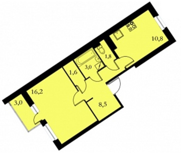 2-комнатная квартира в ЖК «КудроВО!»