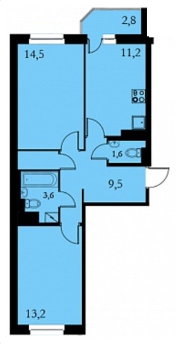 3-комнатная квартира в ЖК «КудроВО!»