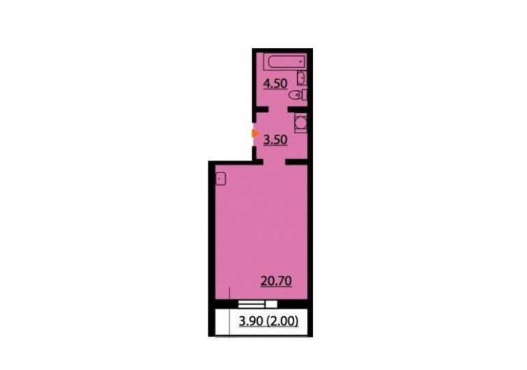 Студия в ЖК «Цветной Город»