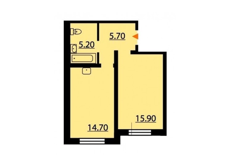 1-комнатная квартира в ЖК «Цветной Город»