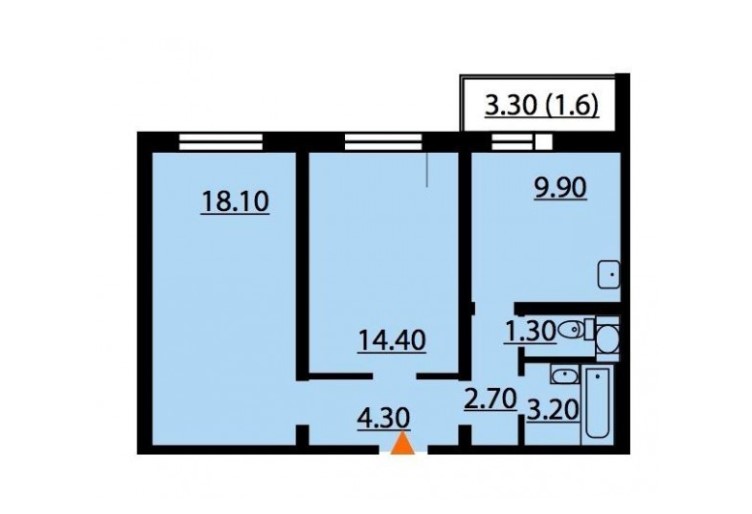 2-комнатная квартира в ЖК «Цветной Город»