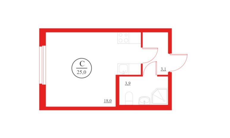 Студия в ЖК «Энфилд»