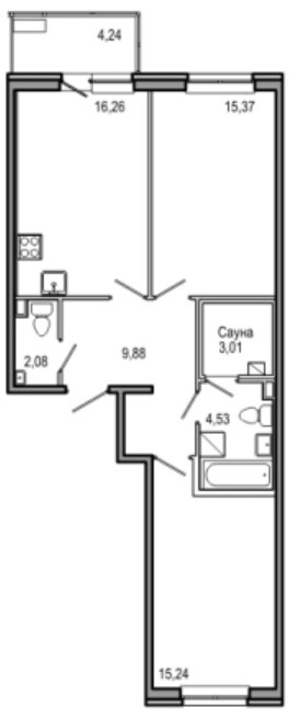 2-комнатная квартира в ЖК Tarmo