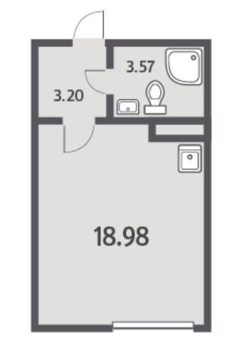 Студия в ЖК «Янила Драйв»