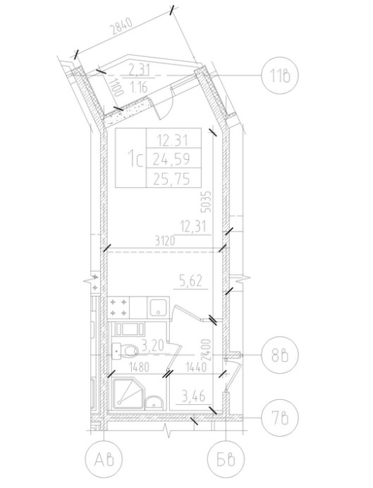 Студия в ЖК «Чистый ручей»