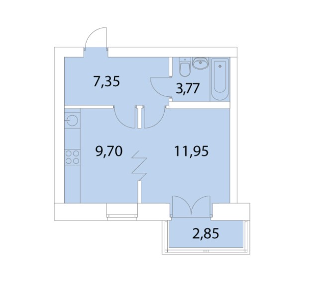 1-комнатная квартира в ЖК «NEWПИТЕР»