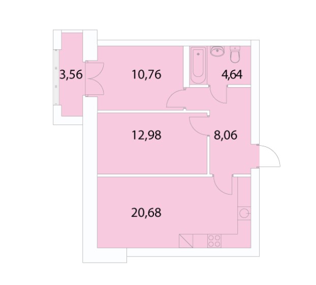 2-комнатная квартира в ЖК «NEWПИТЕР»