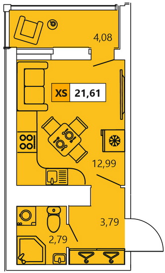 Студия в ЖК «Q-Мир»