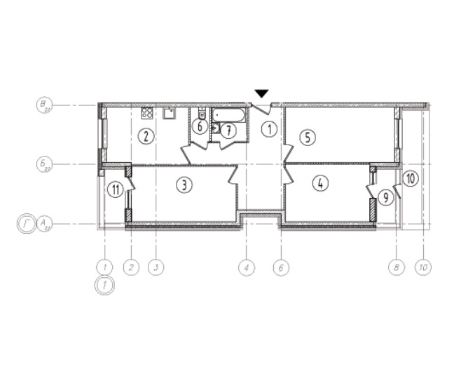 3-комнатная квартира в ЖК «Галактика»