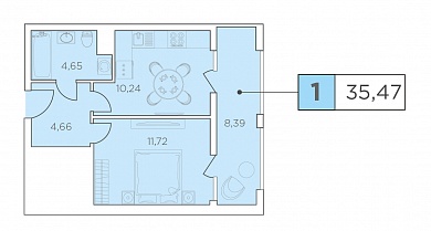 1-комнатная квартира в ЖК «Променад»