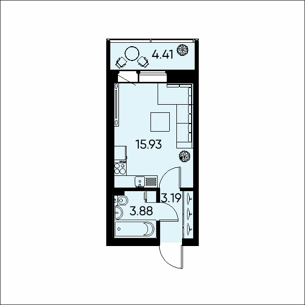 Студия в ЖК «Звёзды Столиц»