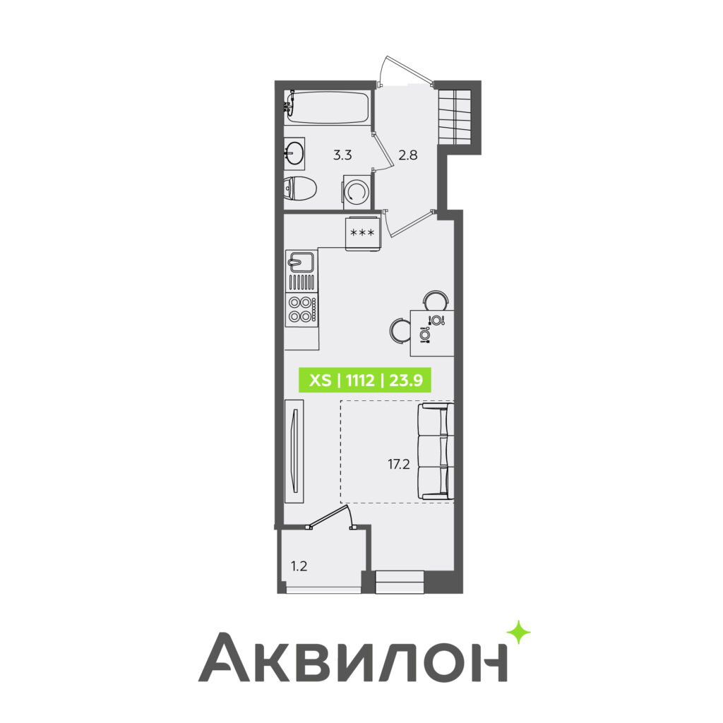 Студия в ЖК «FoRest Аквилон»