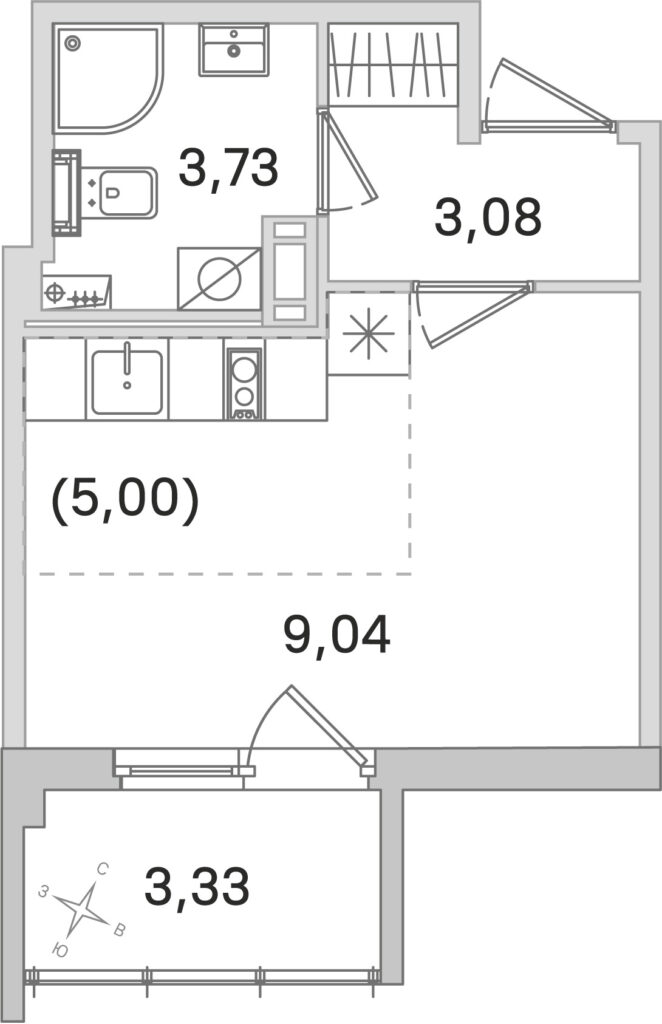 Студия в ЖК «Любоград»