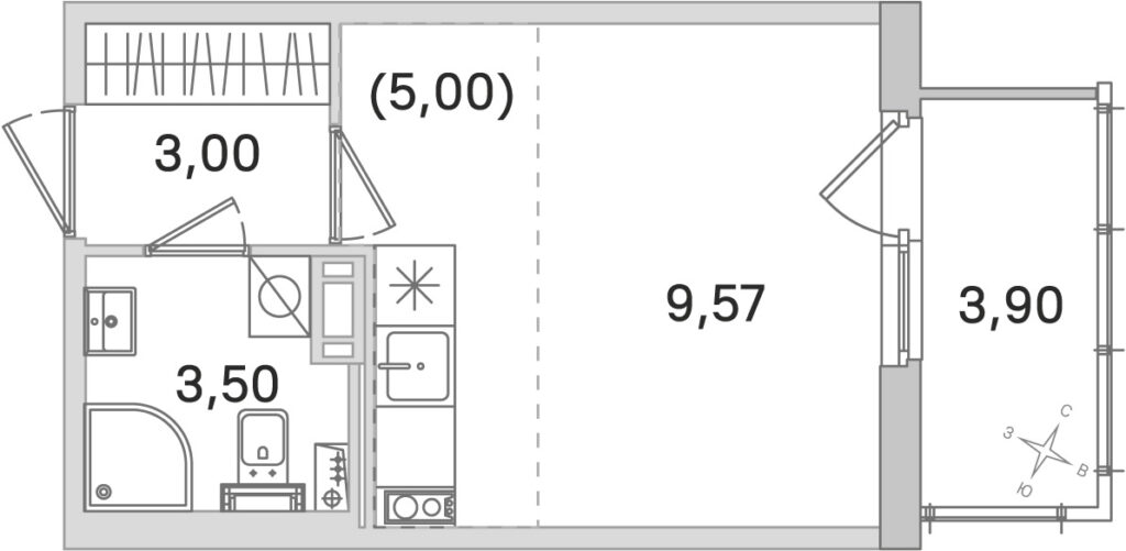 Студия в ЖК «Любоград»