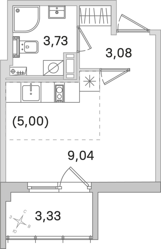 Студия в ЖК «Любоград»
