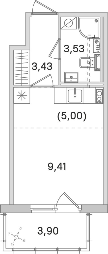 Студия в ЖК «Любоград»