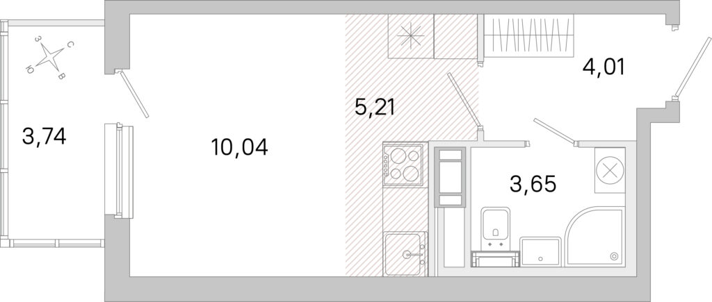 Студия в ЖК «Югтаун»