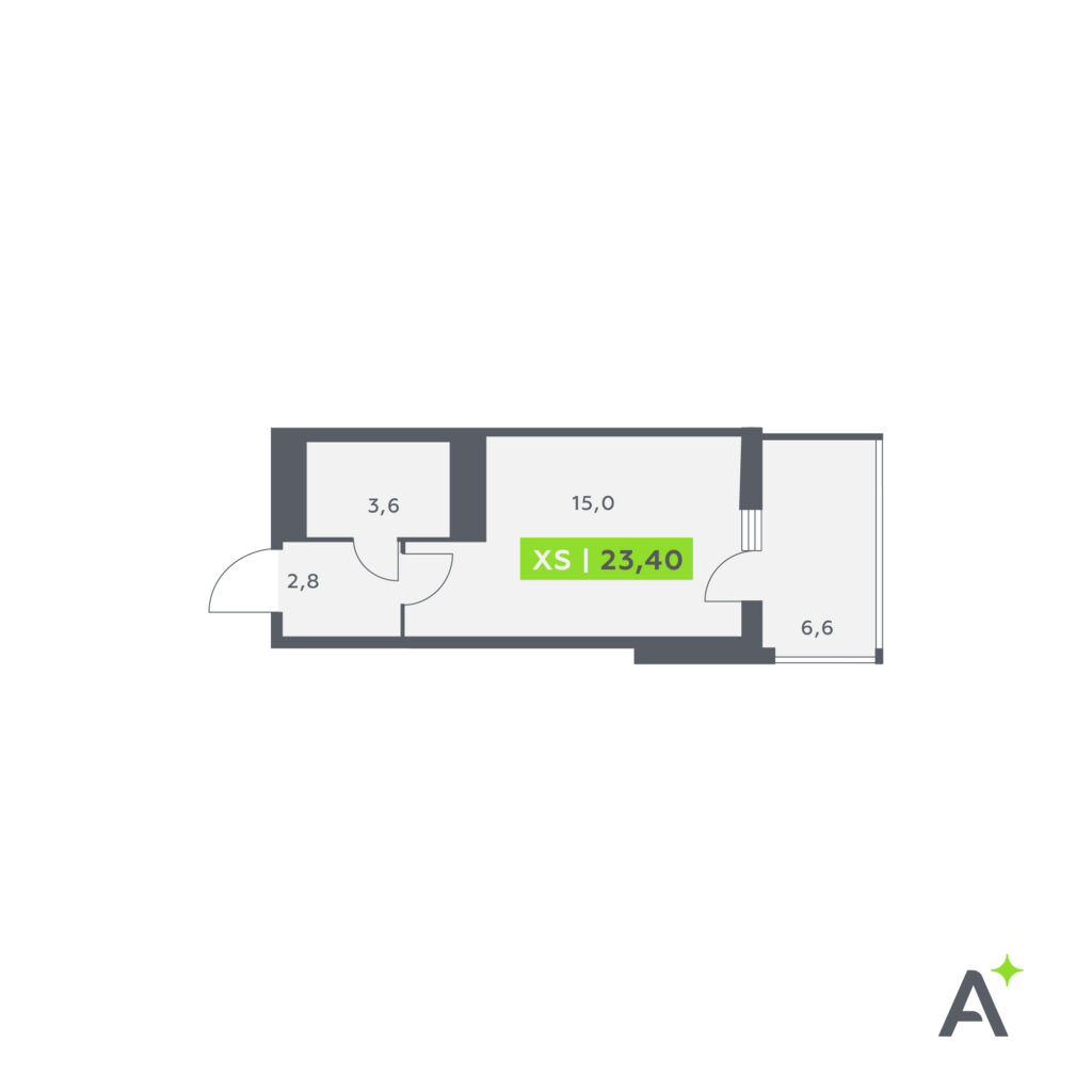 Студия в ЖК «Аквилон Stories»