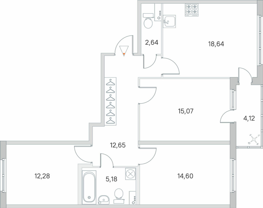 3-комнатная квартира в ЖК «Ясно Янино»